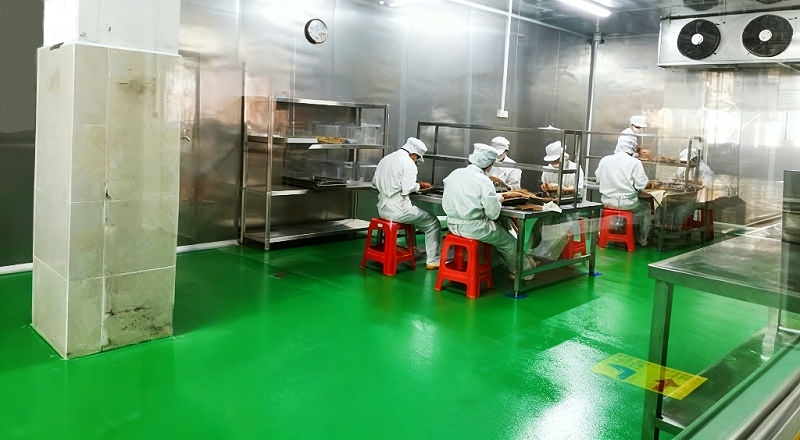 加工车间选用“地卫士”水性聚氨酯砂浆地坪漆完工效果图 加工车间选用“地卫士”水性聚氨酯砂浆地坪漆完工效果图