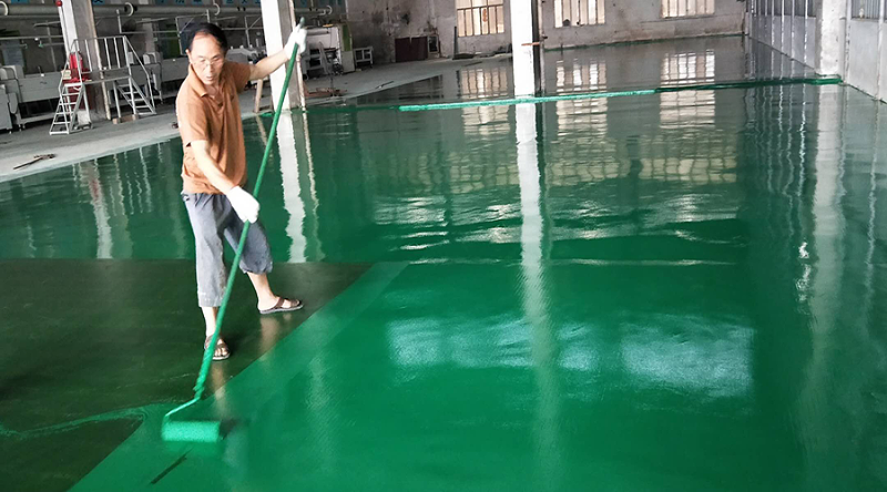 滚面耐压砂浆型环氧地坪漆工程